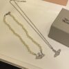 69300e3312f62673a6fac06e Must-Have🔥New Arrival Vivienne Westwood🪐 Classic Full Diamond Saturn Pendant Necklace