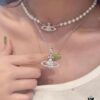 69300e3512f62673a6fac06f Must-Have🔥New Arrival Vivienne Westwood🪐 Classic Full Diamond Saturn Pendant Necklace