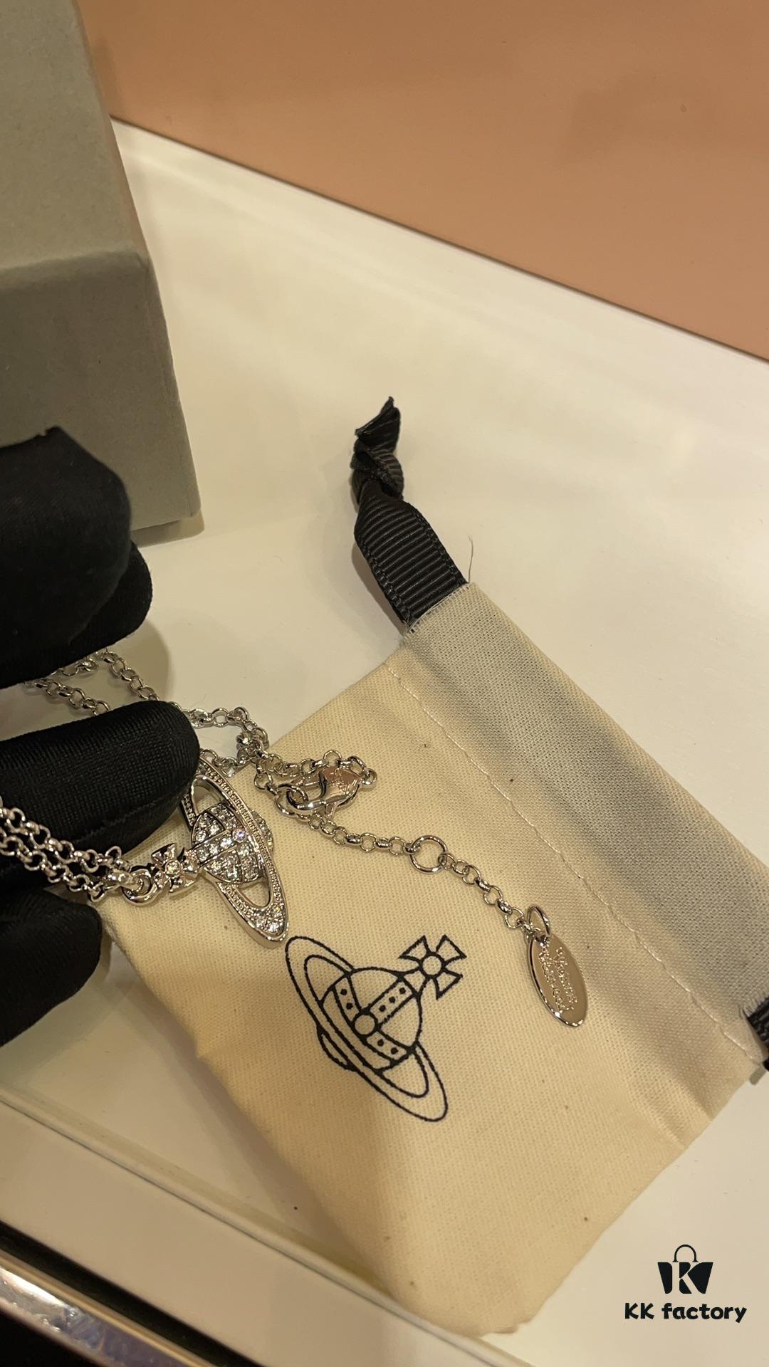 69300e3512f62673a6fac070 Must-Have🔥New Arrival Vivienne Westwood🪐 Classic Full Diamond Saturn Pendant Necklace