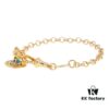 West Queen 3D Saturn Bracelet - Golden Lake Blue Color