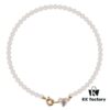 West Grandma Small Resin Heart Pearl Necklace - Gold