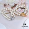 Vivienne Westwood Magnetic Pearl Bracelet - Small Double Layer - Gold