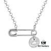 Vivienne Westwood Pin Round Pendant - Small Chain Necklace - Silver