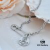 Vivienne Westwood Pin Round Pendant - Small Chain Necklace - Silver