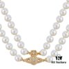 Westcom Lady Lin Na Lian Same Style GRAZIELLA Magnetic Pearl Necklace - Small Double Layer - Gold