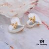 Vivienne Westwood Large Resin Heart Earrings - Gold