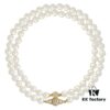 Westcom Lady Lin Na Lian Same Style GRAZIELLA Magnetic Pearl Necklace - Small Double Layer - Gold