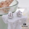 Vivienne Westwood Small Resin Heart Pearl Stud Earrings - Silver