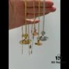 Vivienne Westwood Rhinestone Glass Bead - Half-Face Necklace - Large Gold