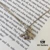 Vivienne Westwood Rhinestone Glass Bead - Half-Face Necklace - Small Silver