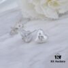 Vivienne Westwood Small Resin Heart Pearl Stud Earrings - Silver