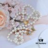 Westcom Lady Lin Na Lian Same Style GRAZIELLA Magnetic Pearl Necklace - Small Double Layer - Gold