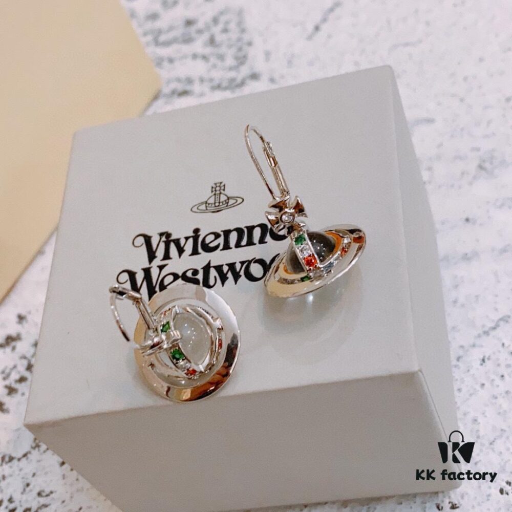 69300e9912f62673a6fac11b Vivienne Westwood Saturn Earrings and Necklace Set