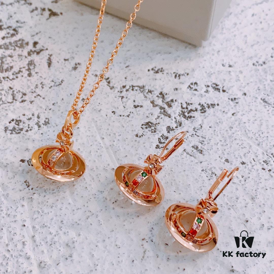 69300ea312f62673a6fac12d Vivienne Westwood Saturn Earrings and Necklace