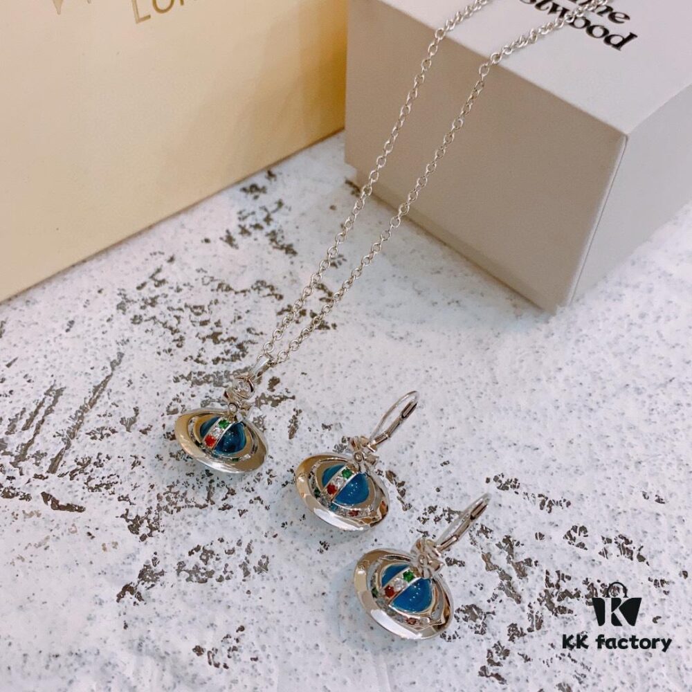 69300eac12f62673a6fac140 Vivienne Westwood Saturn Earrings Necklace