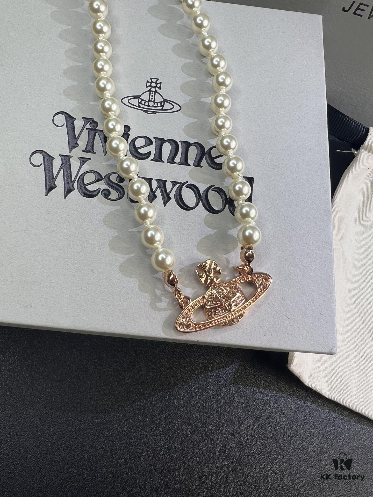 69300ec112f62673a6fac161 West Queen Rose Gold Saturn Pearl Necklace