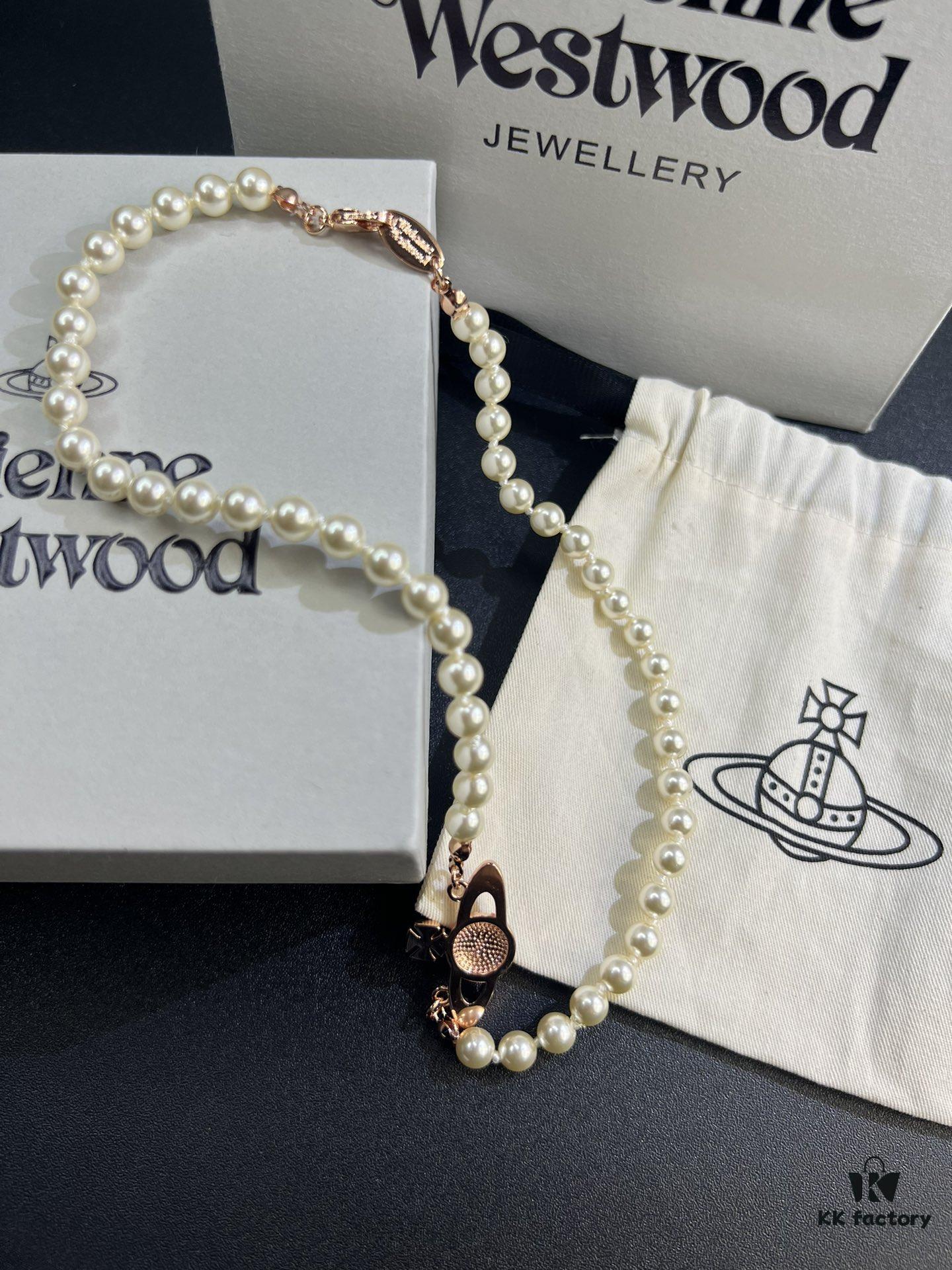 69300ec312f62673a6fac164 West Queen Rose Gold Saturn Pearl Necklace