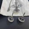 West Queen Purple Gradient Track Ball Necklace and Earrings Set