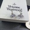 West Queen Purple Gradient Track Ball Necklace and Earrings Set