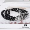 69300edc12f62673a6fac193 Vivienne Westwood Black Crystal Triple Saturn Necklace, Slimming Design
