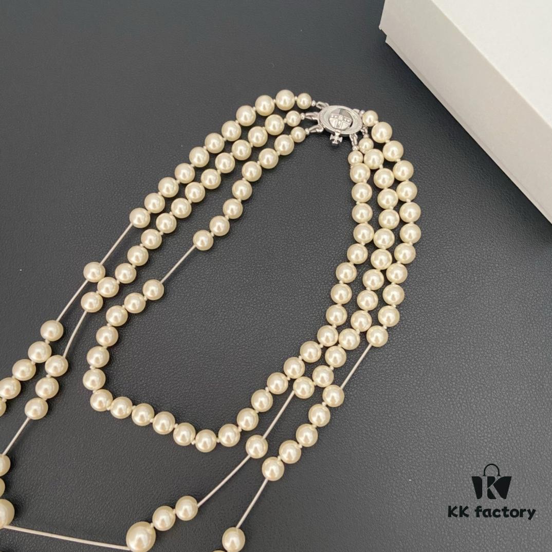 West Grandma Irregular 3D Saturn Necklace