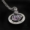 69300efc12f62673a6fac1c7 Vivienne Westwood Large Vintage Silver 3D Carved Necklace - Amethyst