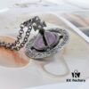 69300efd12f62673a6fac1c8 Vivienne Westwood Large Vintage Silver 3D Carved Necklace - Amethyst