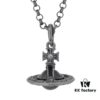 West Queen Small Antique Silver 3D Carved - Cloud Pattern Stone
