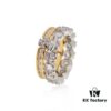 Westminster Double Layer Saturn Ring with Big Zircon - Gold