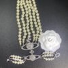 69300f0d12f62673a6fac1e8 West Queen Three-Layer Saturn Necklace Bracelet In Stock