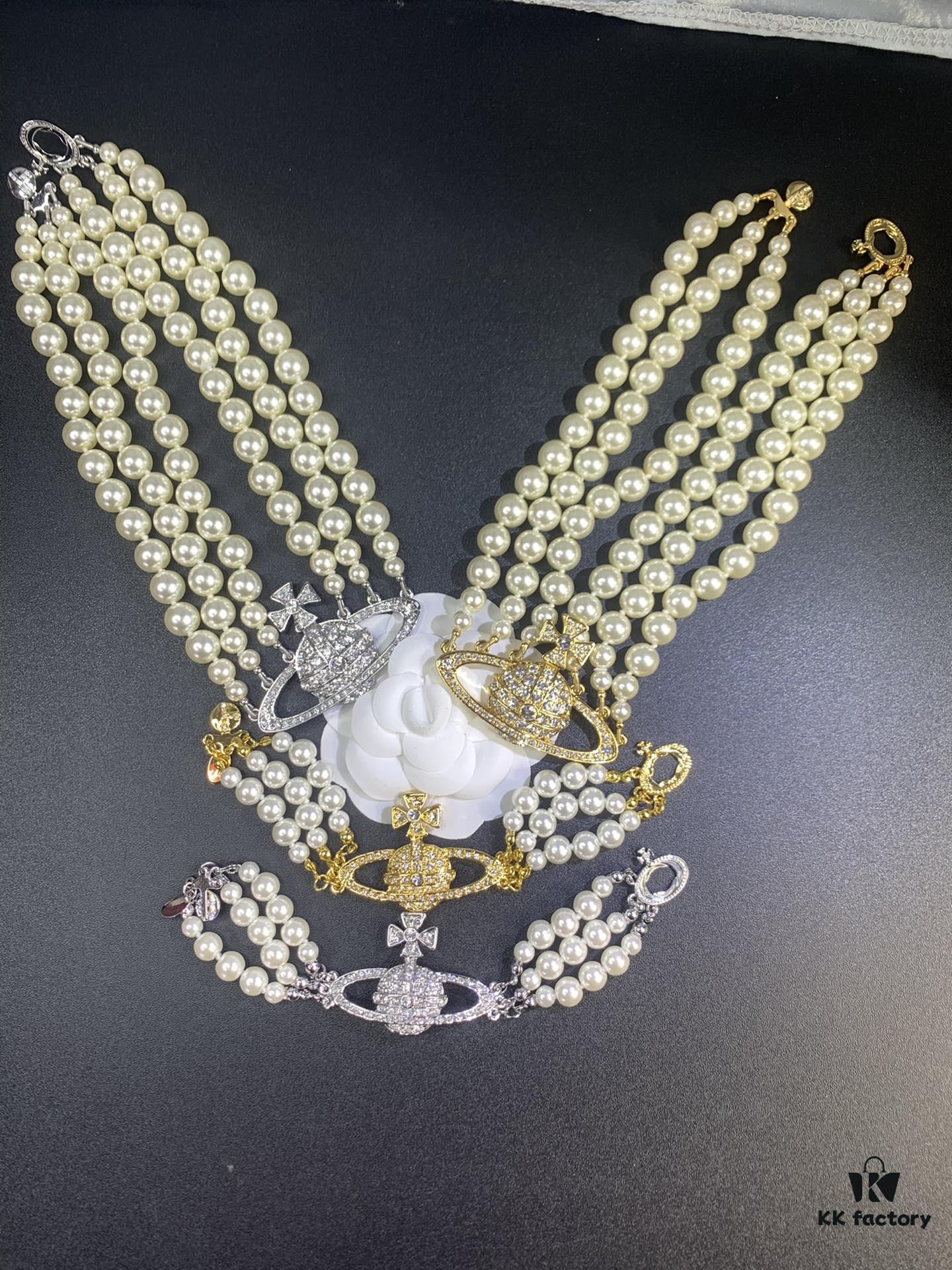 69300f0f12f62673a6fac1ef West Queen Three-Layer Saturn Necklace Bracelet In Stock