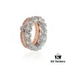 Westminster Double Layer Large Diamond Saturn Ring - Rose Gold
