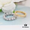 Westminster Double Layer Saturn Ring with Big Zircon - Gold