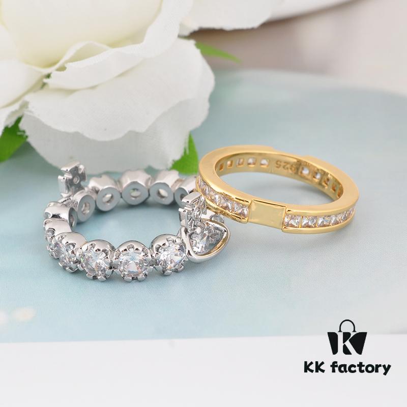 Westminster Double Layer Saturn Ring with Big Zircon - Gold