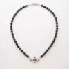 Vivienne Westwood Black Crystal Bead Necklace