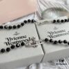 Vivienne Westwood Black Crystal Bead Necklace