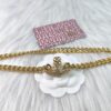 West Queen Full Diamond Magnetic Single-Layer P-Corner Chain Necklace - Gold