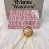 69300f9a12f62673a6fac2bd Vivienne Westwood Pink 3D Planet Sparkling Rhinestone Necklace