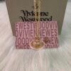 69300f9b12f62673a6fac2be Vivienne Westwood Pink 3D Planet Sparkling Rhinestone Necklace