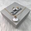 West Queen 3D White Resin Necklace and Earrings