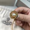 West Queen Three-Dimensional Saturn Pearl Necklace in Gold Color