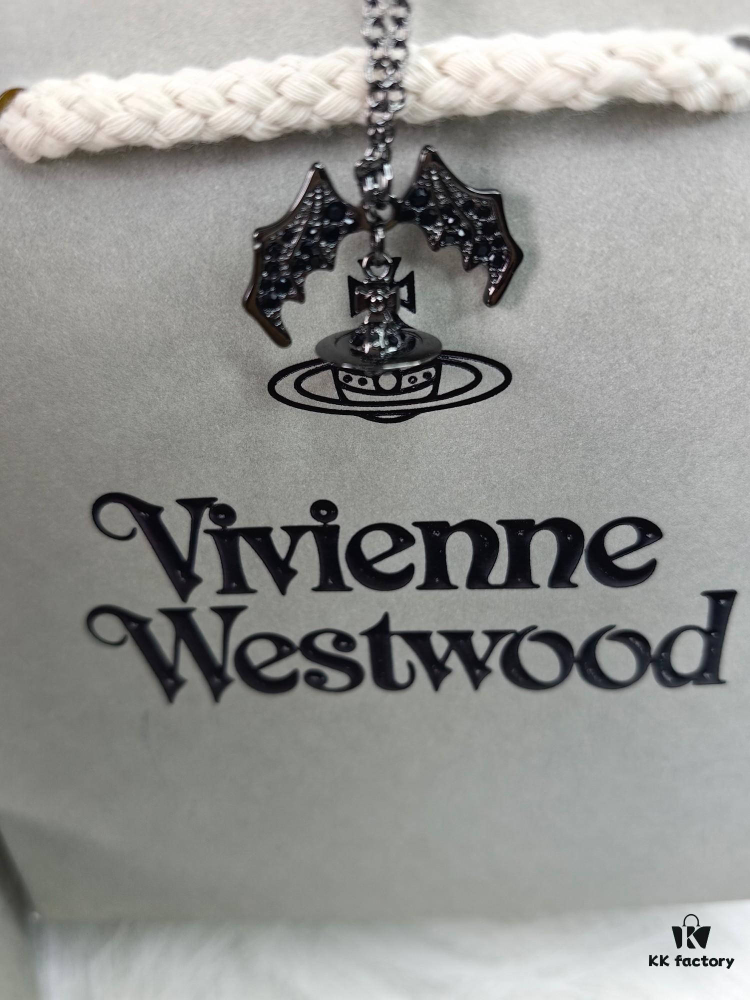 Westminster Black Bat Saturn Necklace