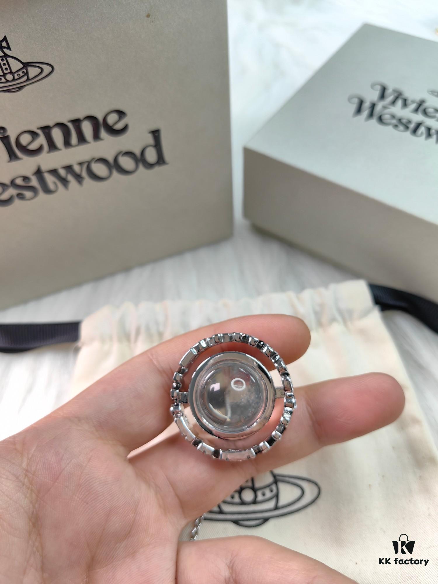 Westminster Full Diamond Crystal Ball Large White Gold and Yellow Gold Color