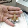 Westminster Full Diamond Crystal Ball Large White Gold and Yellow Gold Color