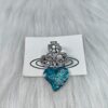 West Queen Rose Heart Brooch
