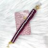 West Queen Baroque Single-Layer 3D Ribbon Necklace - Gold and Purple Beads