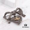69300fe512f62673a6fac343 Vivienne Westwood Titanium Black Heart Bow Brooch