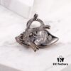 69300fe712f62673a6fac345 Vivienne Westwood Titanium Black Heart Bow Brooch