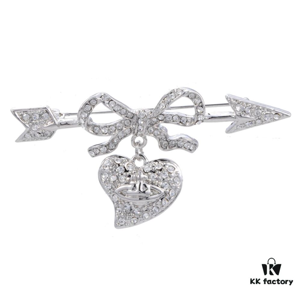 69300fed12f62673a6fac34b West Queen 'Arrow Piercing Heart' Brooch