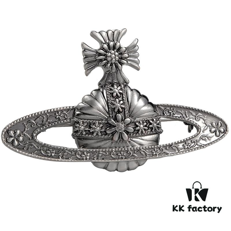 69300ff612f62673a6fac358 Lady Veda Large Antique Silver Carved Brooch